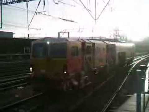 Colas Rail 73506 "Karine" Tamper at Crewe with a 3 tone horn 27/12/2013