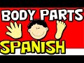 Learn BODY PARTS In SPANISH For Kids Spanish Videos For Toddlers