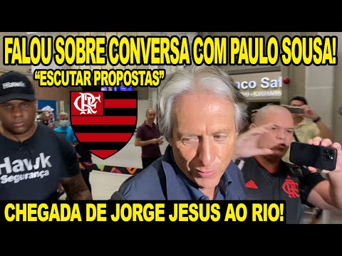 Ex-técnico do Flamengo, Jorge Jesus chega ao Brasil; confira o vídeo