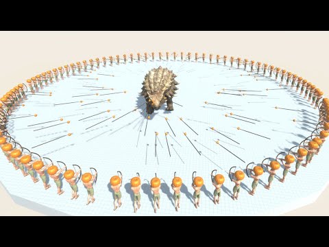 Every Big Unit surrounded by Pumpkin Archers - Animal Revolt Battle Simulator
