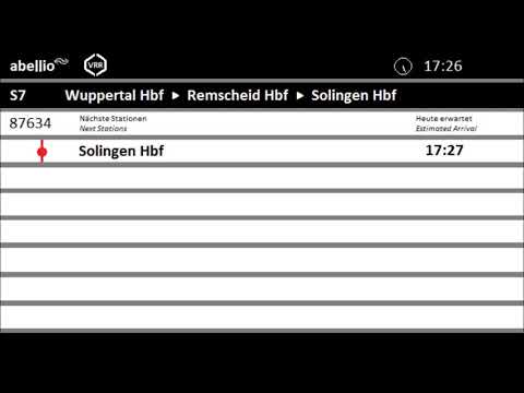 [Abellio Rail NRW] Ansagen S7 Solingen Hbf - Wuppertal Hbf