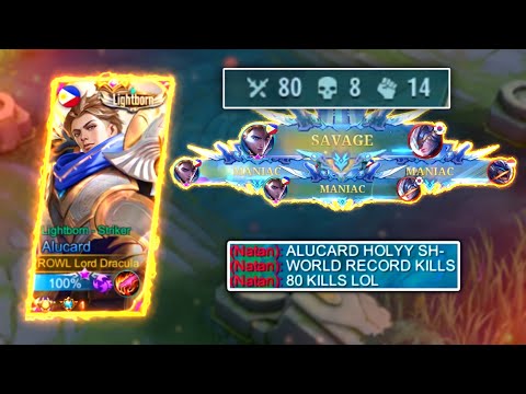 80 KILLS!!! ALUCARD HIGHEST KILLS | WORLD RECORD? | (NO CLICKBAIT) | MLBB