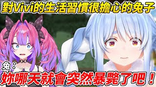 佩可拉對Vivi誇張的生活習慣感到擔憂，然而Vivi健康檢查的結果卻是無異常讓兔子驚訝不已ww【兔田佩可拉／綺綺羅羅Vivi】【HOLOLIVE中文】