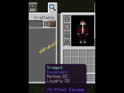 What if we use Loyalty+Riptide enchantment in trident in Minecraft? #shorts #minecraft