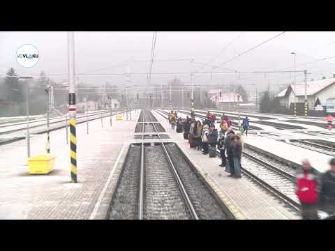 Trať ŽSR 180 Košice - Žilina (zima)