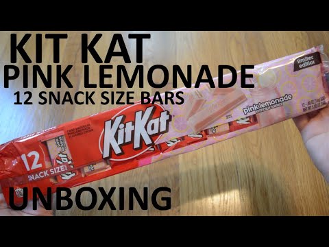 Unboxing Kit Kat Pink Lemonade Limited Edition 12 Snack Size Bars