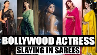 Bollywood Actresses Slaying in Stunning Sarees | Janhvi, Kriti, Ananya, Saiee, Sara Ali Khan