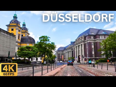 Driving in DÜSSELDORF Germany 🇩🇪 | Scenic City Tour in 4K 🚗