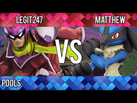 Smash2School - Legit247 (Falcon, Olimar) vs. Matthew (Lucario, Ike) - SSB4