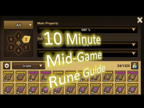 10 Minute! Mid-Game Rune GUIDE ~ Summoners War