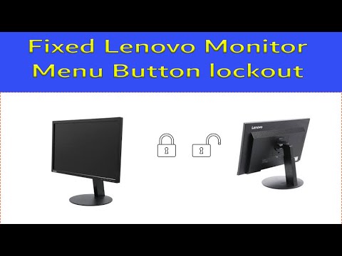 Lenovo Monitor menu button lockout-How To Unlocked easily Lenovo T2364pA OSD Lockout #lenovo #osd