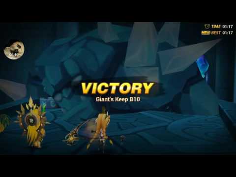 Summoners War: My Super Team with Ethna for Giant B10, Full Auto (1.17min, fast walkthrough & runes)