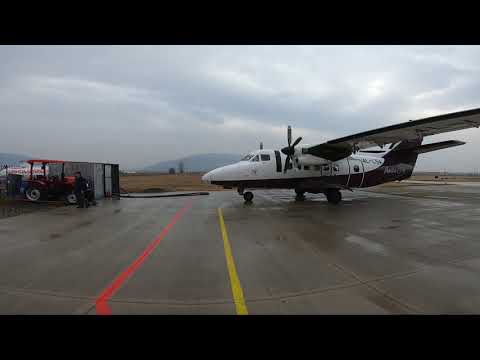 Let-410 arrival at Natakhtari airfield (UGSA) Amazing Engine sound
