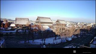 2021/12/27 京都に雪が積もる ライブカメラ切り抜き【4K】