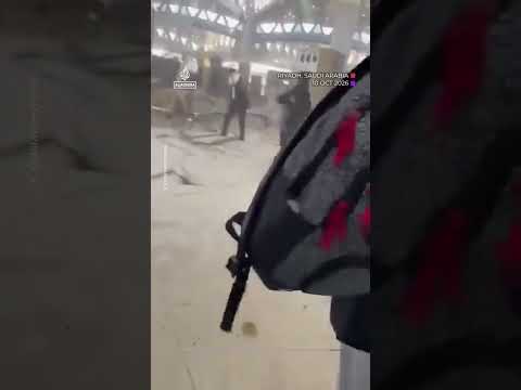 Damage seen inside Saudi airport after third attack this week | AJ #shorts