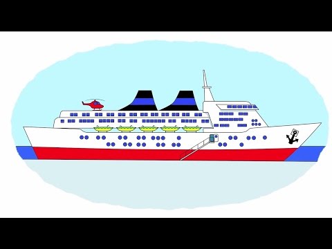 Das Zeichentrick-Malbuch. Farben lernen – Wasserfahrzeuge: Motorboot, Schiff, U-Boot