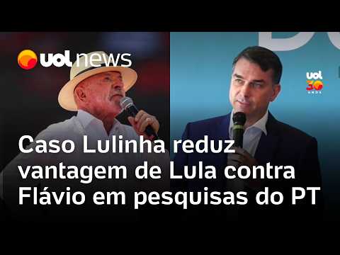 Caso Lulinha reduz vantagem de Lula contra Flávio Bolsonaro em pesquisas do PT