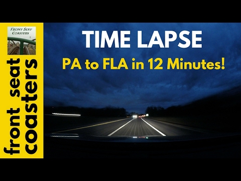 Time Lapse Road Trip - Front Seat Media Drive From Pennsylvania to Orlando in 12 Minutes! Jan 2017 Video
