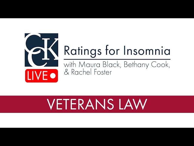 Insomnia VA Disability Ratings and Secondary Conditions