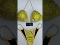 Silver Glimmer Yellow Bomb Bikini Competition Suit BM192-10