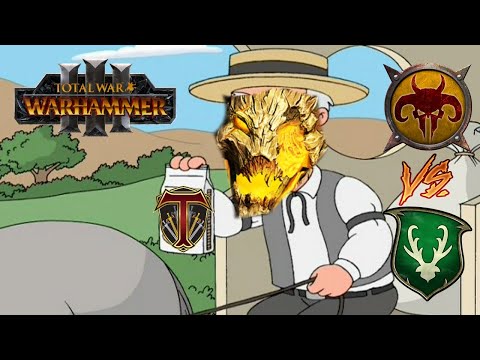 Old School Match-up Ft. Durthu & Morghur | Wood Elves vs Beastmen - Total War Warhammer 3