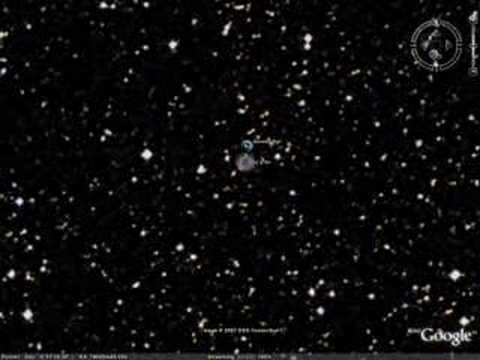 Part of a video titled Night Sky With Google Earth - YouTube
