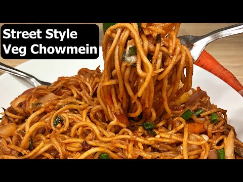 Street Style Veg Chowmein - Desi Veg Chowmein Recipe