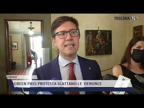 2021-07-26 FIRENZE - GREEN PASS PROTESTA SCATTANO LE  DENUNCE