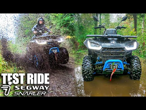 Thrashing a BRAND NEW Segway Snarler ATV in the mud! Segway Powersports AT6 LX 570cc - Test Ride!