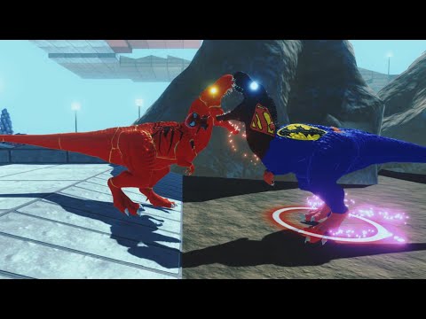 Spiderman t-Rex undersea death journey- Animal Revolt Battle Simulator ARBS