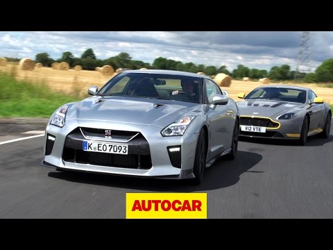 MY2017 Nissan GT-R chased by Aston Martin V12 Vantage S Onboard | Autocar