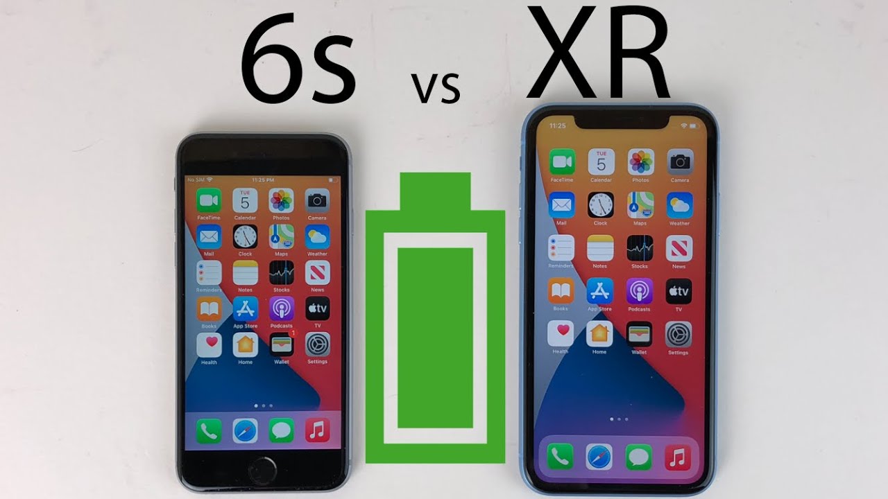 iPhone XR vs iPhone 6s Battery Life DRAIN Test