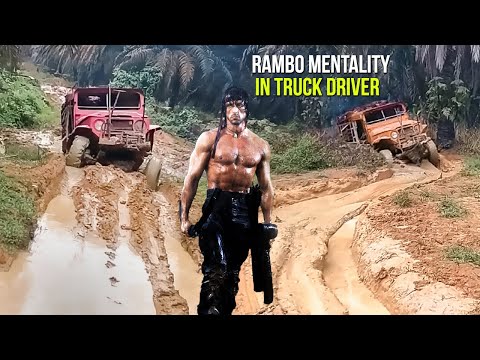Rambo Truck!! American Truck Driver Skill on Heavy Extreme muddy roads Like Warrior!!!