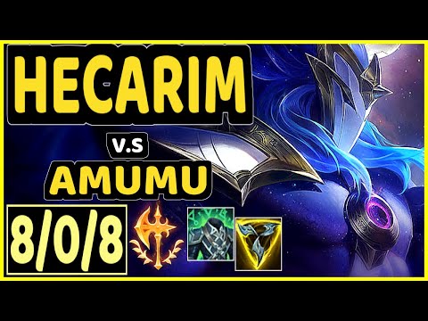 4LAN (HECARIM) vs AMUMU - 8/0/8 KDA JUNGLE GAMEPLAY - BR Ranked GRANDMASTER