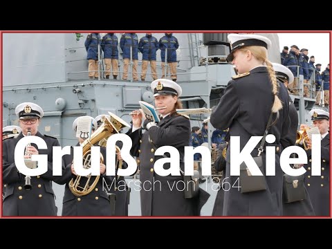 Gruß an Kiel live - Einlaufzeremonie Fregatte BRANDENBURG 13.09.2025  Marinemusikkorps Wilhelmshaven