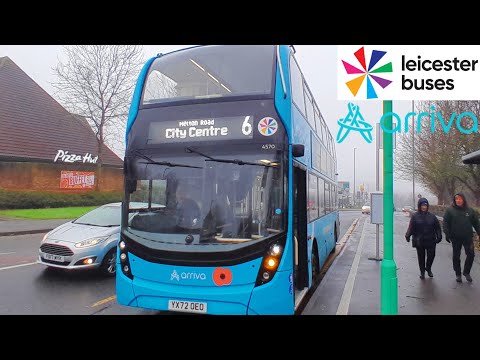 FULL ROUTE JOURNEY - Arriva Midlands Route 6 - Thurmaston ASDA to Leicester l 4570 YX72 OEO