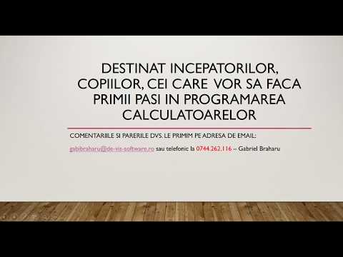 Curs programare online GRATIS incepatori / copii / elevi - Curs 4