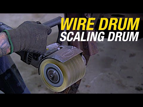 Contour SCT Drum Side by Side - Steel Wire Drum &  Scaling Drum - Easy Rust Removal! Eastwood