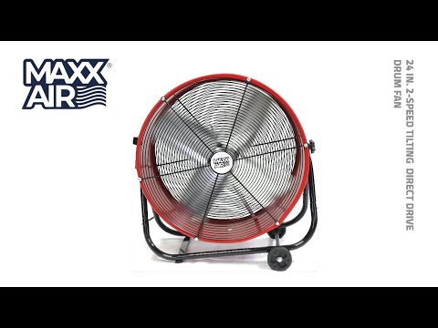 Maxx Air BF24TFRED - 24 In. 2-Speed Tilting Direct Drive Drum Fan