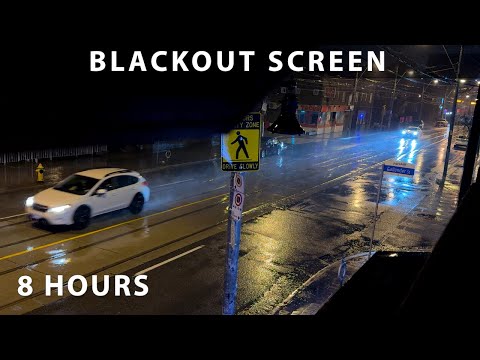 Thunderstorm With Heavy Rain and Street Traffic - 8 Hour Sleep Sounds - Urban Windows