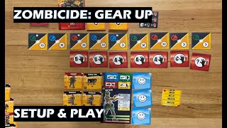 Zombicide Gear Up flip and write board game solo setup and play through