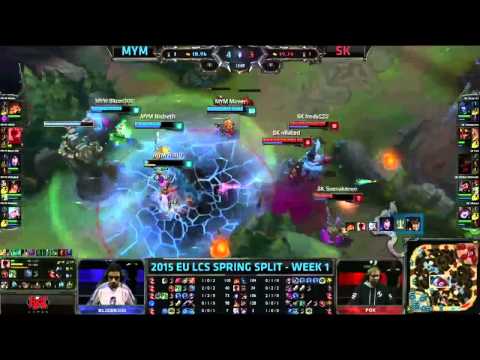 [Highlights] MeetYourMakers vs SK Gaming EU LCS Spring 2015 W1D2   MYM vs SK