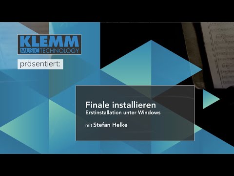 Finale installieren: Erstinstallation am Windows-Computer