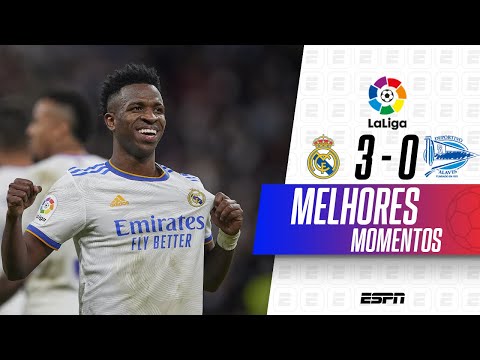 Gols e lances de Real Madrid x Alavés