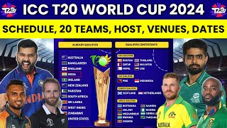 ICC T20 World Cup 2024 Schedule, Teams, Host Nation, Venues, Dates & Timing Announced by ICC