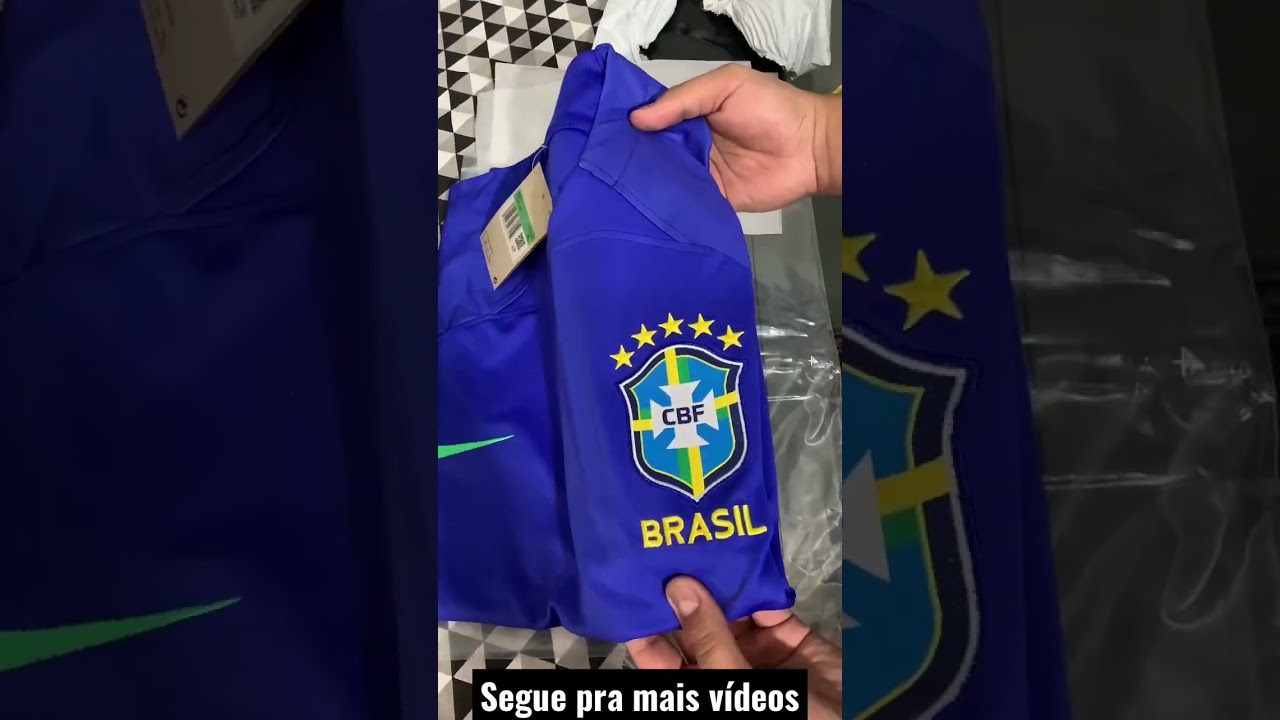 NOVA CAMISA DO BRASIL AZUL / Comprei na Shopee Direto da China !