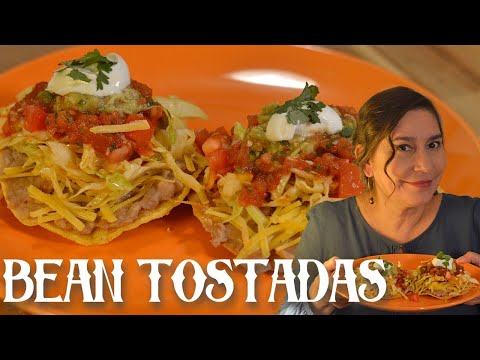 Bean Tostadas -- How to Make Quick & Easy Bean & Cheese Tostadas