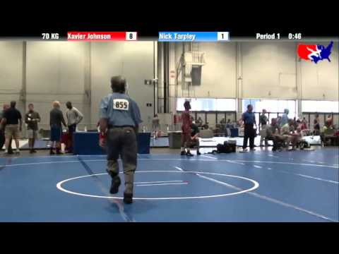 Xavier Johnson vs. Nick Tarpley at 2013 Junior Nationals - FILA - GR