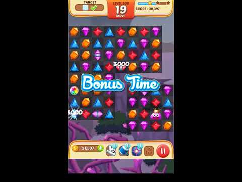 Jewel Match King Level 500 ( Highest Level ) - Walkthrough ( No Booster )