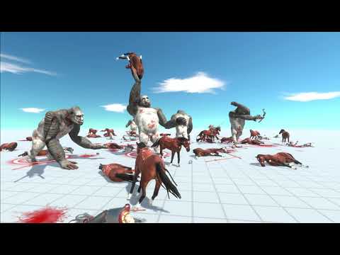 NEW RIDER UNIT HUSSAR ARMY vs GORO Army - Animal Revolt Battle Simulator